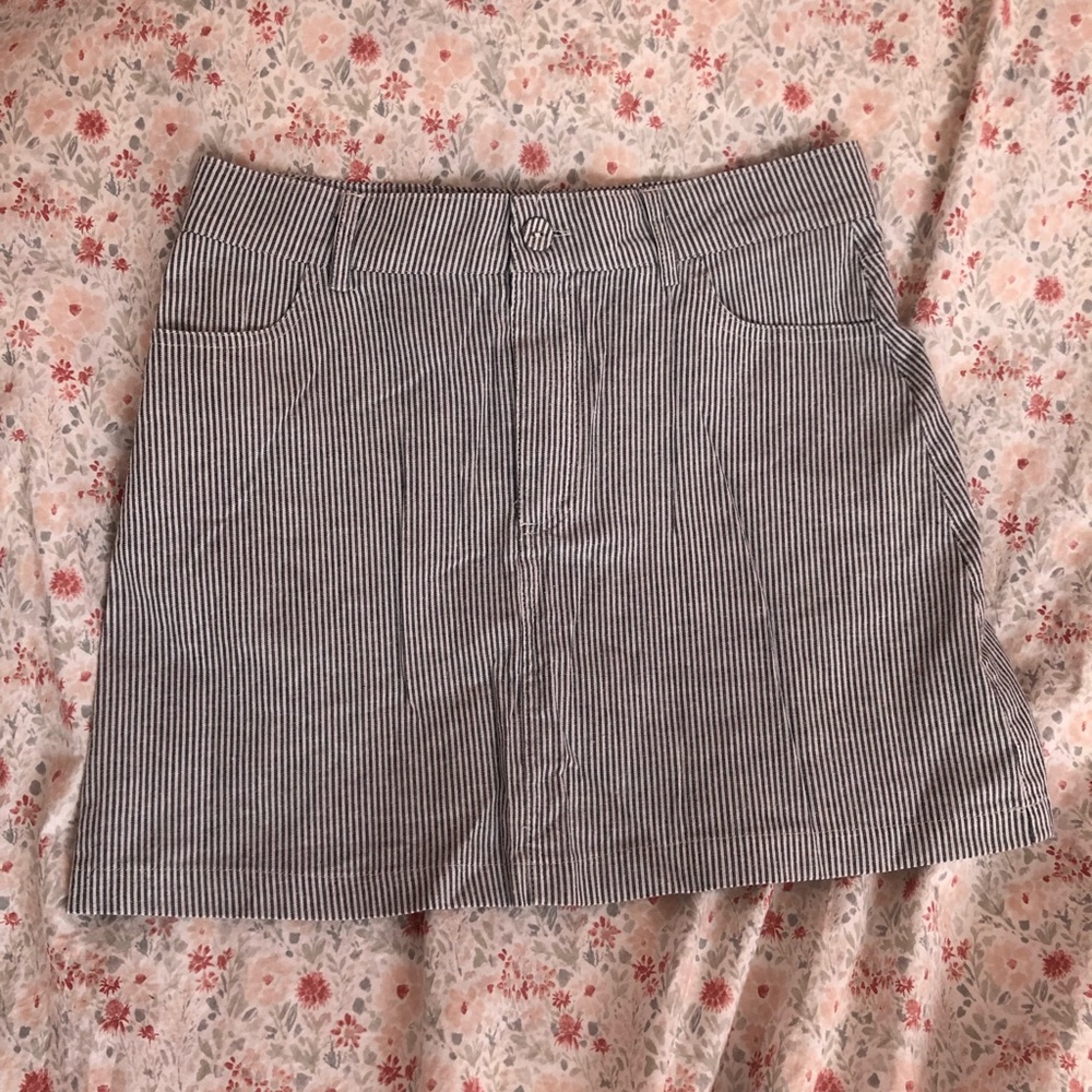 Blue striped skirt